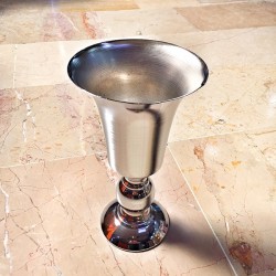 Gümüş Kısa Metal Vazo